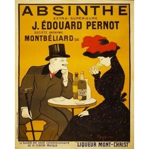 Image of Vintage Metal Sign Retro Advertising Absinthe