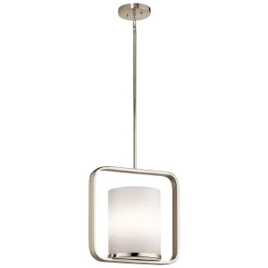 Image of 1 Light Medium Ceiling Pendant Polished Nickel, E27