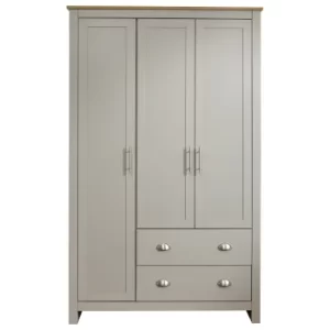 Image of Lancaster Triple Wardrobe Grey