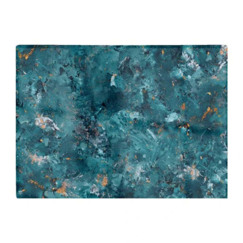 Image of Warren Reed Designer Polished Teal Quartz Effect Chopping Board