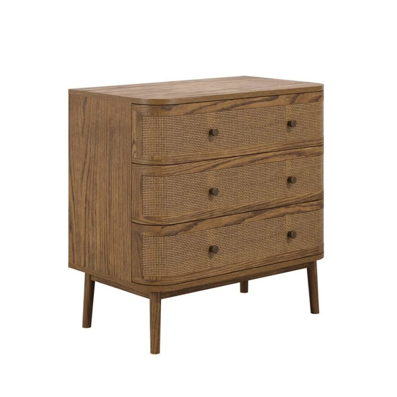 Image of Callie 3 Drawer Chest, Smoked Wood Smoke (Grey)