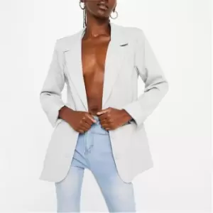 Image of Missguided Tall Button Front Blazer - Blue