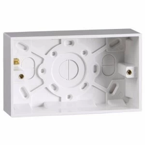 Image of KnightsBridge 2 Gang 35mm Double Surface Pattress Box with Earth Terminal