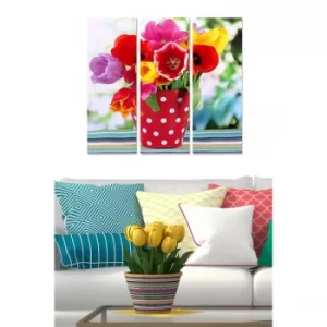 Image of MDF2360386 Multicolor Decorative MDF Painting (3 Pieces)