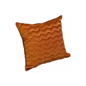 Image of Dorchester Collection Sinead Chenille Wave Cushion Cover, Terracotta, 43 x 43 Cm