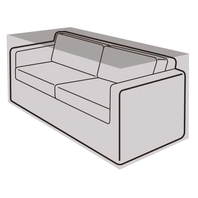 Image of Garland 2-3 Seater Large Sofa Cover Black, 5 Year Warranty W3666