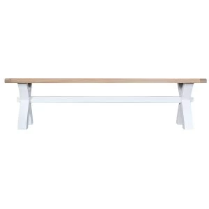 Image of Robert Dyas Madera Small Cross Wooden Bench