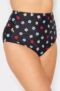 Image of Daisy Print High Waisted Bikini Brief