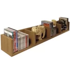 Image of Techstyle Virgil 108 Cd / 72 DVD / Bluray / Video Media Wall Storage Shelf Oak