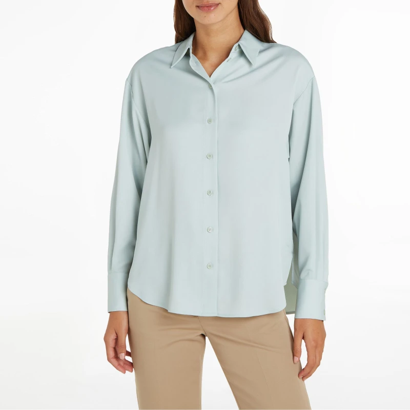 Image of Calvin Klein Cdc Relaxed Blouse Morning Frost female 8 (XS)