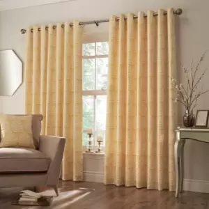 Image of Horto Botanical Eyelet Curtains Ochre