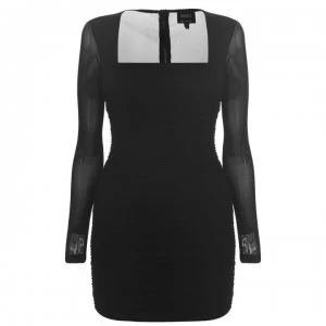 Image of Bardot Long Sleeve Party Dress - Black