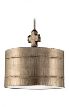 Image of 1 Light Medium Pendant Aged Silver, E27