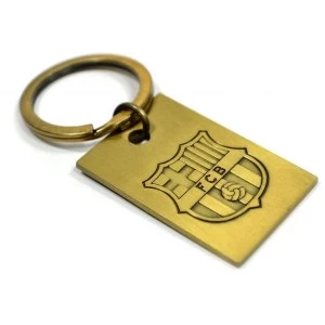 Image of FC Barcelona Vintage Embossed Metal Keyring