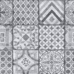 Image of D C Fix Gloss Grey Tile effect Self Adhesive film L 1.5m W 675mm