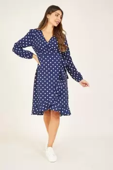 Image of Spotted 'Tessa' Wrap Dress