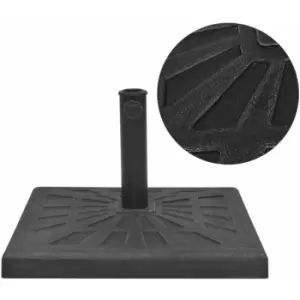 Image of Parasol Base Resin Square Black 12 kg Vidaxl Black