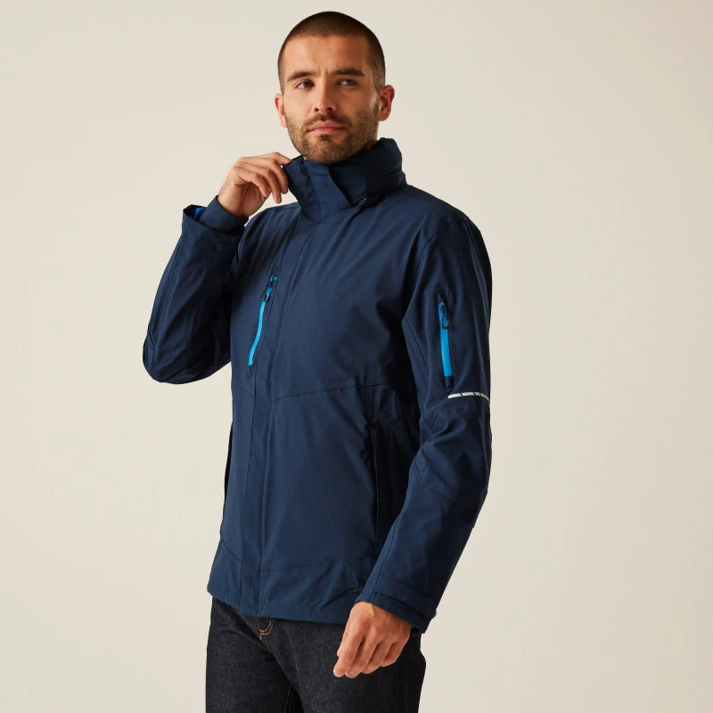 Image of Regatta Regatta Men X-Pro Exosphere Waterproof Shell Jacket in Navy Size: Medium Navy M Male 5051522831264