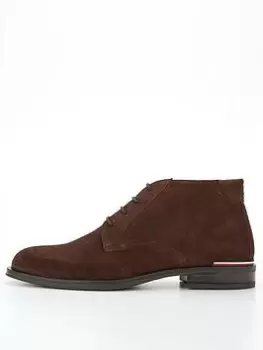 Image of Tommy Hilfiger Core Rwb Hilfiger Suede L Boot, Brown, Size 42, Men