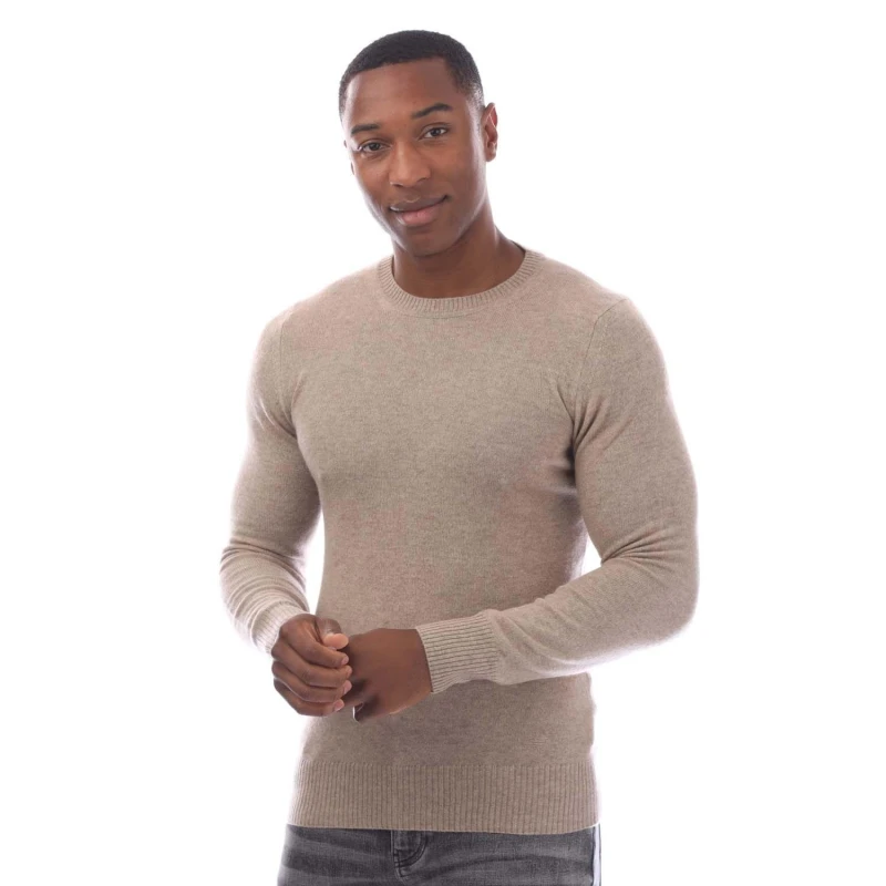 Image of Emporio Armani Pure Cashmere Jumper Sand male XS