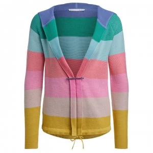 Image of Oui Stripe Cardigan - Green Red 0633