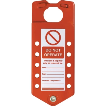 Image of Aluminium Safety Lock Out Hasp & Label