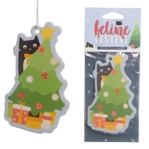 Image of Nutmeg Scented Christmas Cat Festive Feline (Pack Of 6) Air Freshener