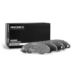 Image of RIDEX Brake pad set Front Axle 402B0387 Brake pads,Brake pad set, disc brake SUZUKI,SUBARU,SWIFT II Schragheck (EA, MA),SWIFT Cabriolet (SF413)