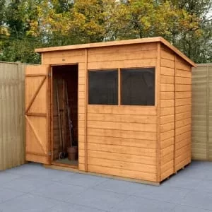Image of Forest Garden 7 x 5ft Shiplap Pent Timber Shed with Assembly