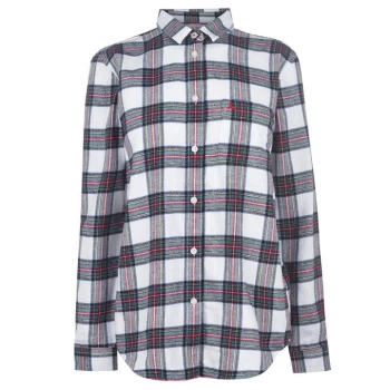 Image of Jack Wills Guilden Check Boyfriend Shirt - White