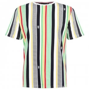 Image of Tommy Bodywear Drop Print T Shirt - Multistripe