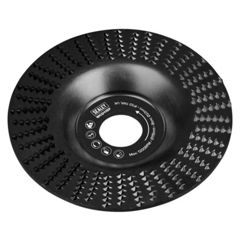 Image of Sealey Flat Wood Carving Disc for Angle Grinders 115mm WCD115F Diameter: 115mm