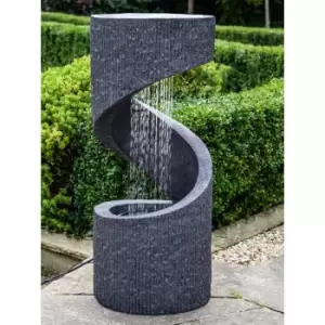 Image of Ivyline Outdoor Spiral Water Feature - Granite