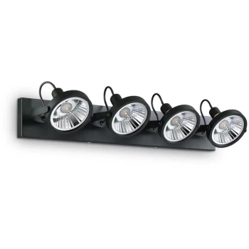 Image of Ideal Lux Glim - 4 Light Ceiling Light Black