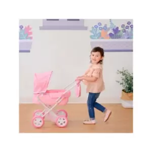 Image of Twinkle Stars Deluxe Baby Doll Stroller Pram Pink OL-00011 - Olivia's Little World