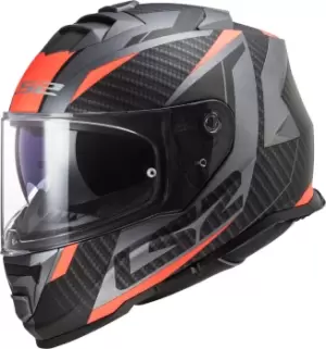 Image of LS2 FF800 Storm Racer Helmet, black-orange Size M black-orange, Size M