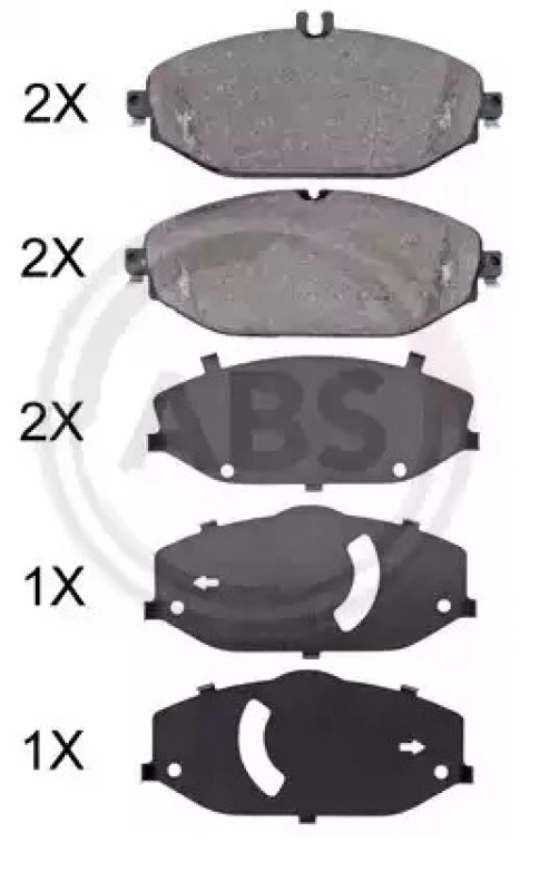 Image of A.B.S. 35080 Brake pad set prepared for wear warning indicator Brake Pad Set,disc brake (402)