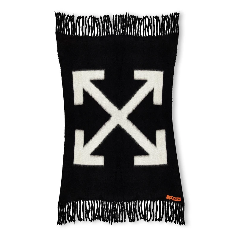 Image of Off White Blanket Black/White unisex One Size