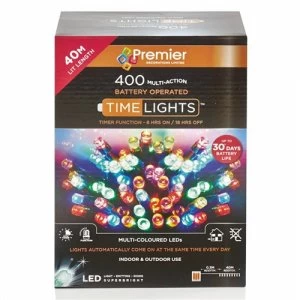 Image of Premier Decorations 400 LED Battery Lights - Multi Coloured