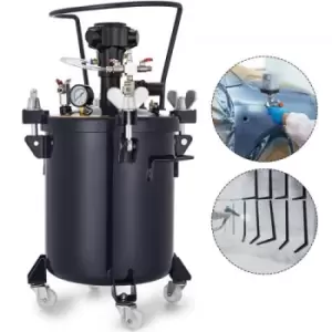 Image of VEVOR 30L Pressure Feed Paint Pot Tank 8 Gallon Spray Gun Sprayer Regulator Air Agitator Automatic Air Powered Mixing Agitator