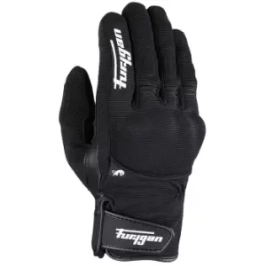 Image of Furygan Jet All Season D3O Black White Motorcycle Gloves S