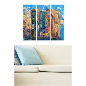 Image of MDF233374492 Multicolor Decorative MDF Painting (3 Pieces)