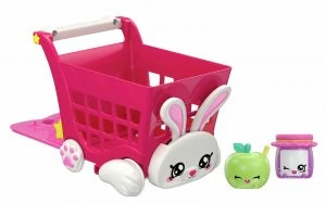 Image of Kindi Kids Rabbit Petkin Shopping Cart and Shopkins