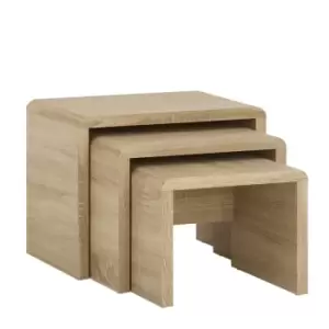 Image of 4 You Small Nest Of Coffee Tables 1+1+1 In Sonoma Oak