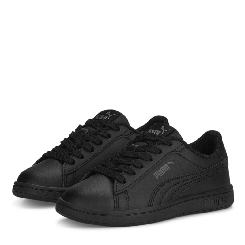 Image of Puma Smash Vulc Child Boys Trainers - Black C10
