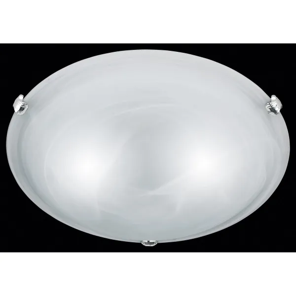 Image of Adrian Modern 2 Light Patterned Glass Flush Ceiling Light Nickel Matt
