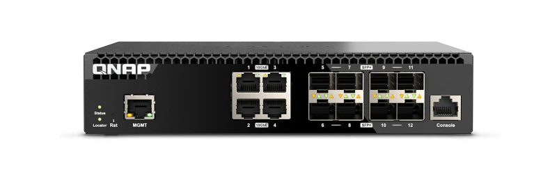 Image of QNAP QNAP QSW-M3212R-8S4T network switch Managed 10G Ethernet (100/1000/10000) 1U QSW-M3212R-8S4T