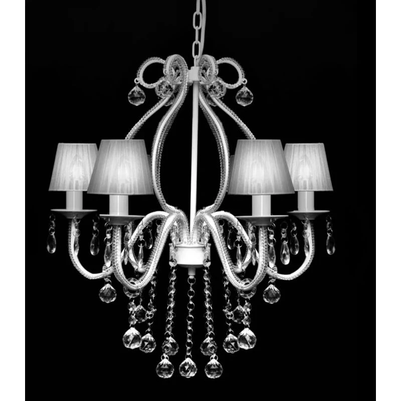 Image of VIDAXL Chandelier with 2300 Crystals White Vidaxl 60338