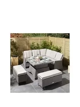 Image of Rowlinson Prestbury Outdoor Corner Dining Set (Natural Stone)