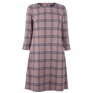 Image of Gant Wool Check Dress - Warm Khaki